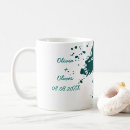 Aquamarine Gastgeschenk Hochzeit für grün gestrich Kaffeetasse