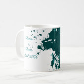 Aquamarine Gastgeschenk Hochzeit für grün gestrich Kaffeetasse (Vorderseite Links)