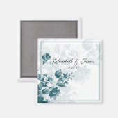 Aquamarine Gastgeschenk Hochzeit mit eleganter Blu Magnet (Vorderseite/Rückseite)