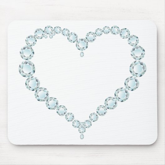 Aquamarine Gem Heart Mousepad (Vorne)