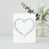 Aquamarine Gem Heart Postkarte (Stehend Vorderseite)