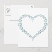 Aquamarine Gem Heart Postkarte (Vorne/Hinten)