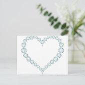 Aquamarine Gem Heart Postkarte (Stehend Vorderseite)
