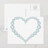 Aquamarine Gem Heart Postkarte (Vorne/Hinten)