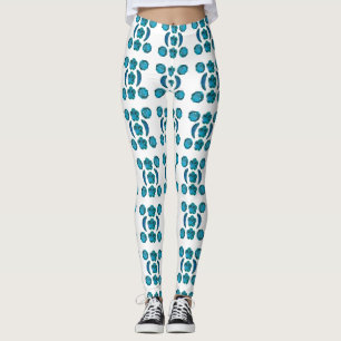Aquamarine Gemstone Art Sky Blue Leggings