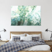 Aquamarine Gemstone Crystal Stretched Leinwand (Insitu (Schlafzimmer))