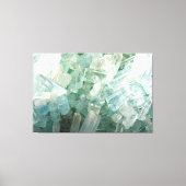 Aquamarine Gemstone Crystal Stretched Leinwand (Vorderseite)