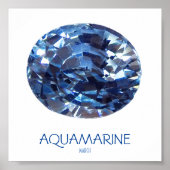 Aquamarine Gemstone Poster (Vorne)