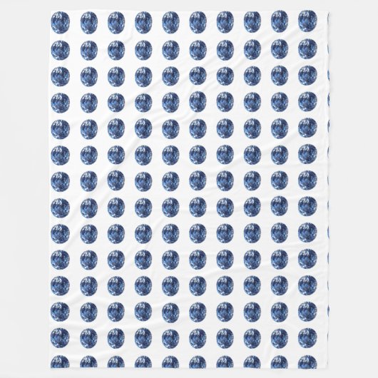 Aquamarine Gemstone, Sky Blue Fleecedecke (Vorderseite)