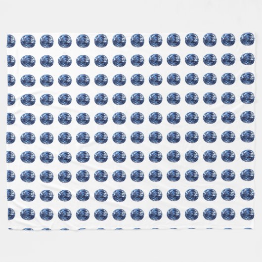 Aquamarine Gemstone, Sky Blue Fleecedecke (Vorderseite (Horizontal))