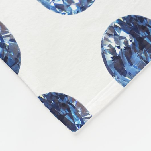 Aquamarine Gemstone, Sky Blue Fleecedecke (Ecke)