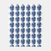 Aquamarine Gemstone, Sky Blue Fleecedecke (Vorderseite)