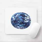 Aquamarine Gemstone, Sky Blue Mousepad (Mit Mouse)