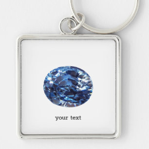 Aquamarine Gemstone, Sky Blue Schlüsselanhänger