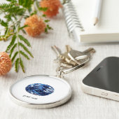 Aquamarine Gemstone, Sky Blue Schlüsselanhänger (Seite)