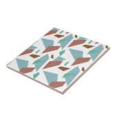 Aquamarine geometrische Formen Nahtloses Muster Fliese (Seite)