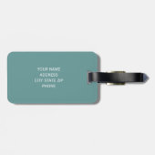 Aquamarine Gepäckmarke von Mr. und Mrs. Gepäckanhänger (Rückseite horizontal)