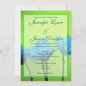 Aquamarine Gerber Daisies auf Einladung von Lime G (Rückseite)