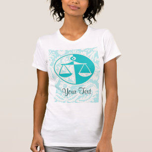 Aquamarine Gerechtigkeits-Skalen T-Shirt