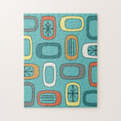 Aquamarine, gerundete Rechtecke des MCM Mitteljahr Puzzle (Vertikal)