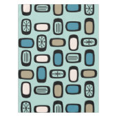 Aquamarine, gerundete Rechtecke des MCM Mitteljahr Tischdecke (Vorderseite)