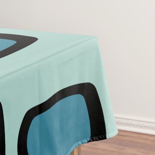 Aquamarine, gerundete Rechtecke des MCM Mitteljahr Tischdecke (Beispiel)