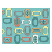 Aquamarine, gerundete Rechtecke des MCM Mitteljahr Tischdecke (Vorderseite (Horizontal))