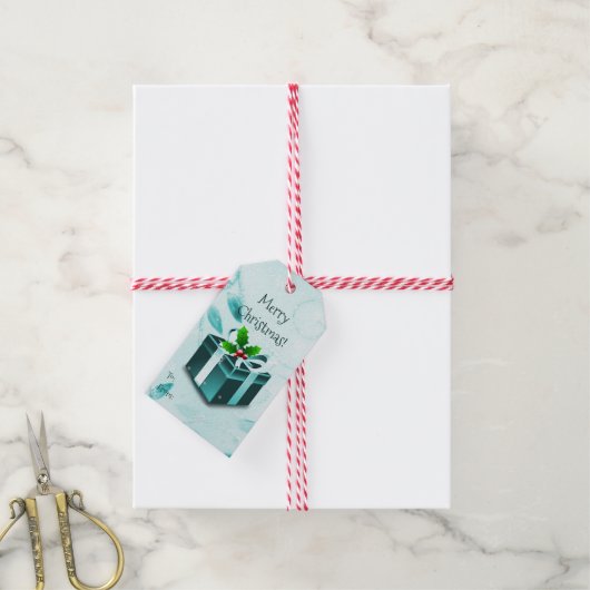 Aquamarine Geschenkboxen Geschenkanhänger (Mit Garn)