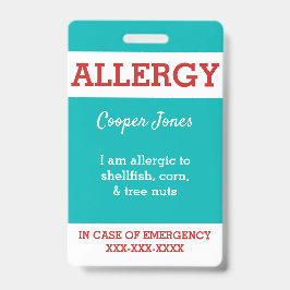 Aquamarine Gewohnheit scherzt den personalisierten Ausweis