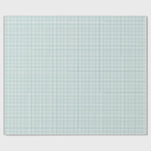 Aquamarine Gingham einfache niedliche kleine Karos Geschenkpapier (Flach)