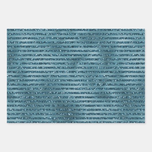 Aquamarine Glam Glitzer Sparkle Dots Geschenkpapier Set (Vorderseite 3)