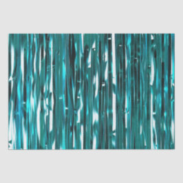 Aquamarine Glam Streifen Seidenpapier