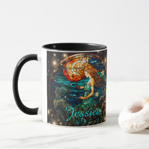 Aquamarine Glass Fantasy Mermaid Tasse