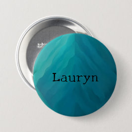 Aquamarine Glasstruktur Button