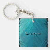 Aquamarine Glasstruktur Schlüsselanhänger (Vorderseite)