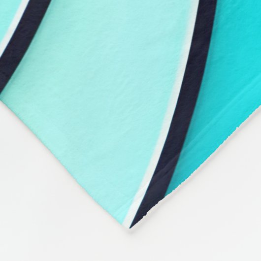 Aquamarine Glaswellen Fleecedecke (Ecke)