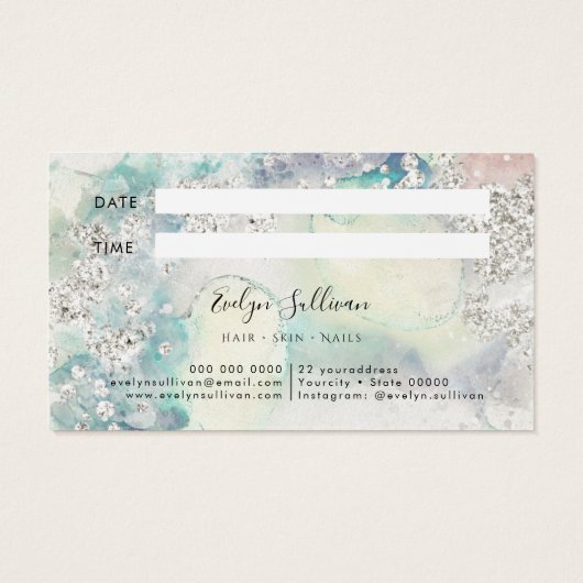 Aquamarine Glitzer (Rückseite)