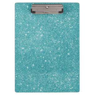 Aquamarine Glitzer-Glitzern Klemmbrett