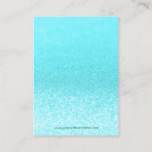 Aquamarine Glitzer Lights Ofenschmuck-Anzeige Visitenkarte (Rückseite)
