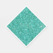 Aquamarine Glitzer-Servietten Serviette (Ecke)