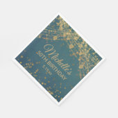 Aquamarine Glitzer-Streichelleuchten Erwachsene Ge Serviette (Ecke)