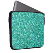 Aquamarine glitzernde Glitzer-Muster Notebook-Hüll Laptopschutzhülle (Vorne Rechts)