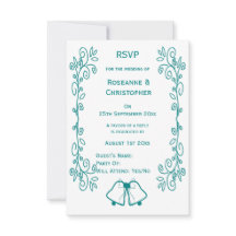 Aquamarine Glocken-Scrollwork-Hochzeit