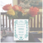 Aquamarine Glocken-Scrollwork-Hochzeit Save The Date