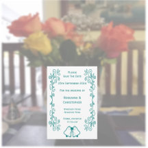 Aquamarine Glocken-Scrollwork-Hochzeit