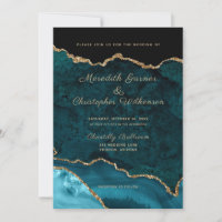 Aquamarine Gold Agate Hochzeit