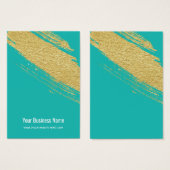 Aquamarine Gold Brush Earring Display Cards (Vorne & Hinten)
