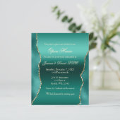 Aquamarine Gold Corporate Party Einladung (Stehend Vorderseite)