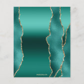 Aquamarine Gold Corporate Party Einladung (Rückseite)