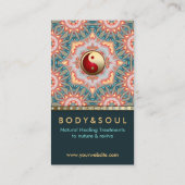 Aquamarine Gold Energy Healing Holistic Business C Visitenkarte (Rückseite)